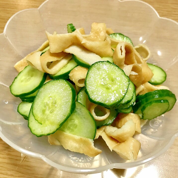 麩ときゅうりの酢の物